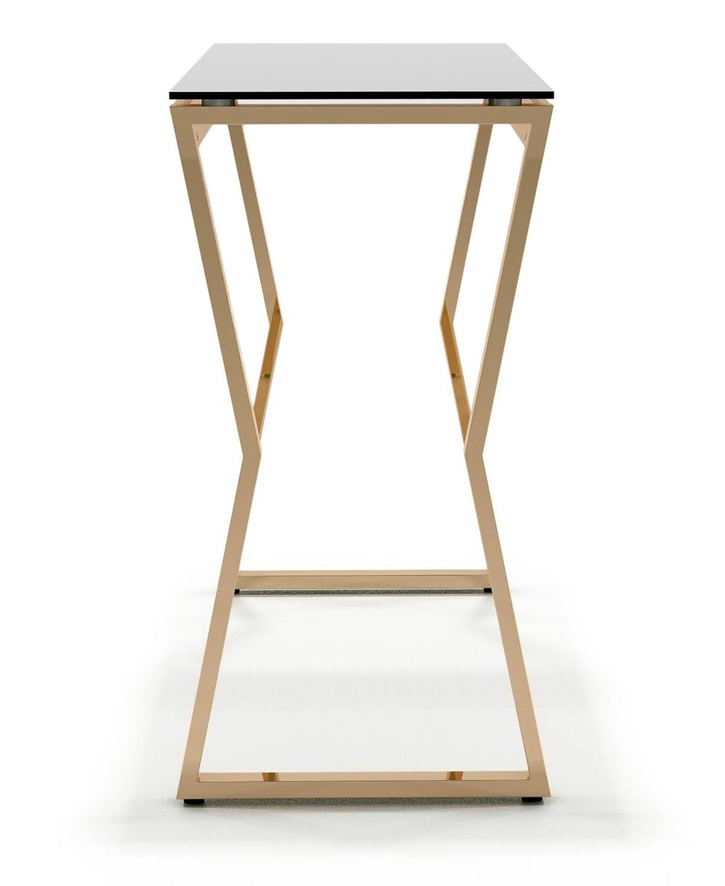 Gold-Tone Glass Top Sofa Table T41834