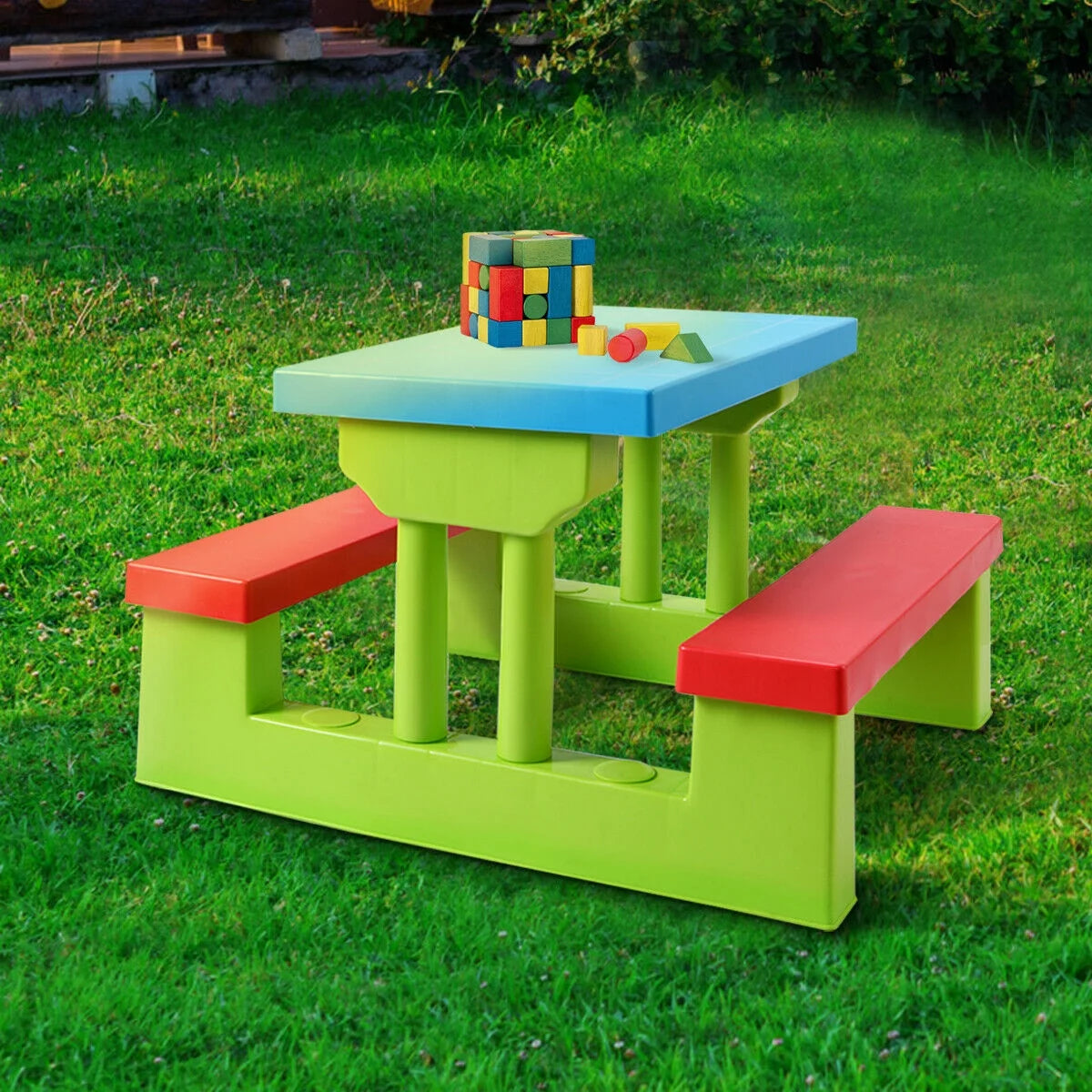 Kids Picnic Table with Umbrella B570