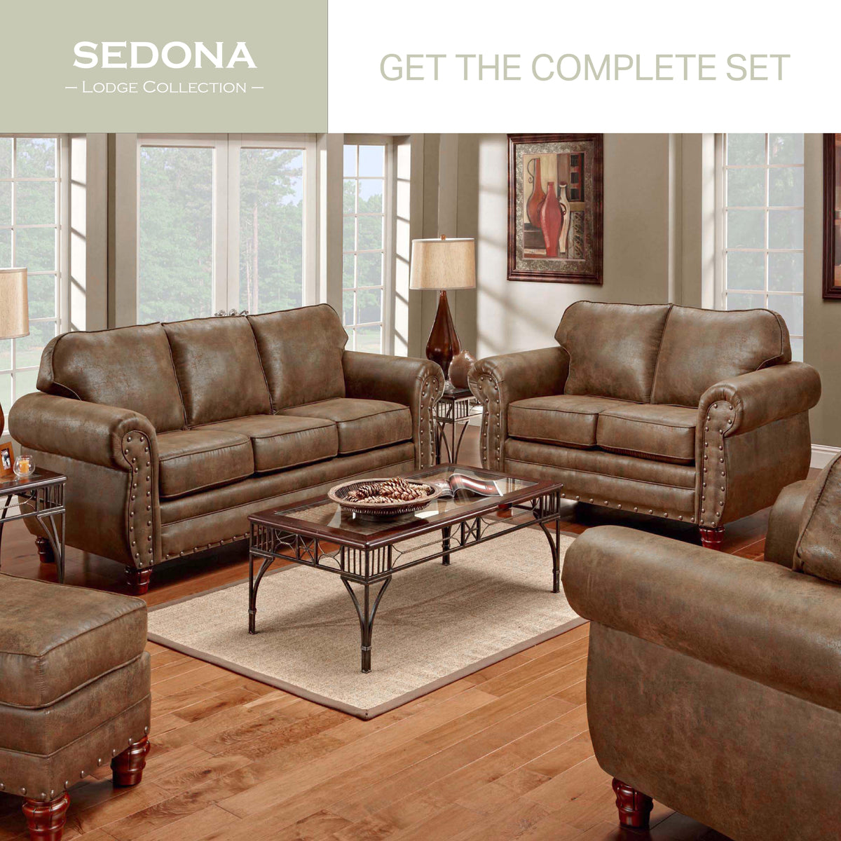 Arm Chair with Matching Ottoman U708097