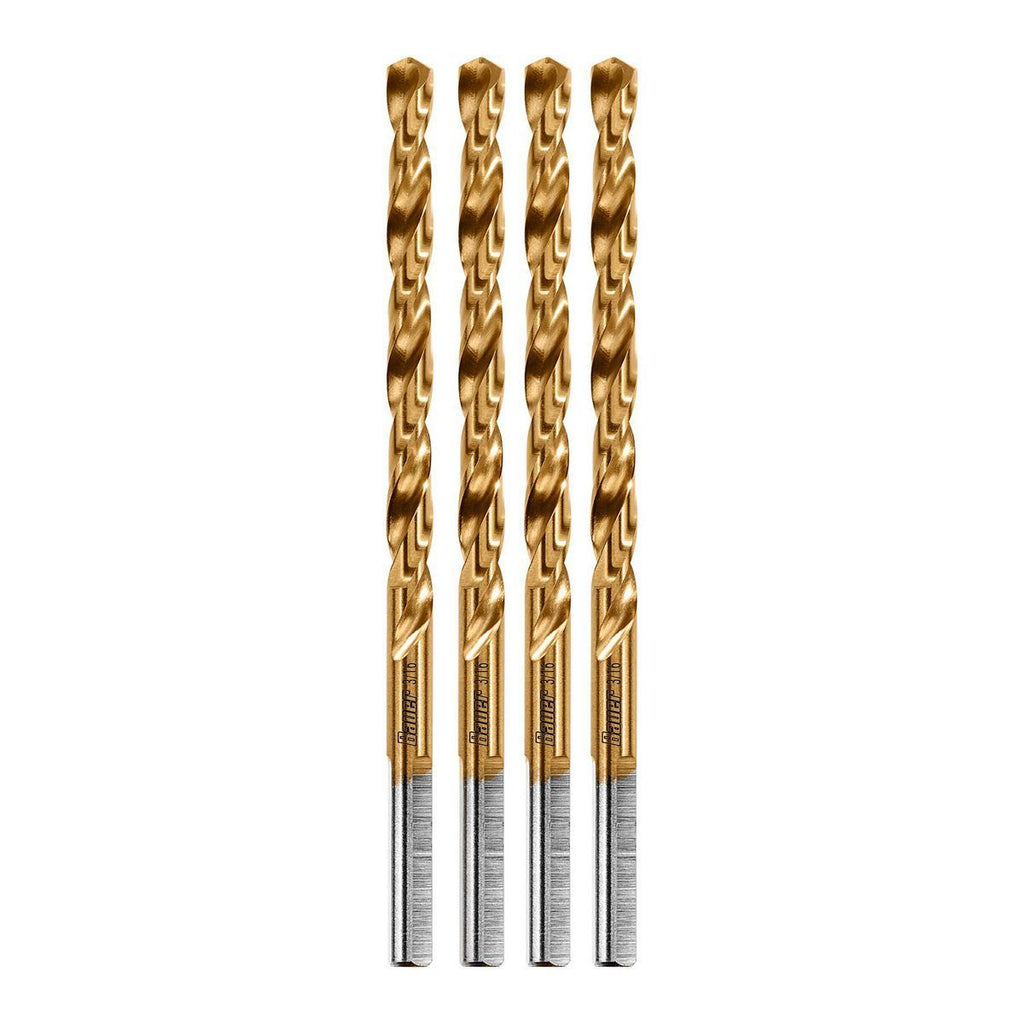 3/16 in. Titanium Drill Bit Set, 4 Piece I480