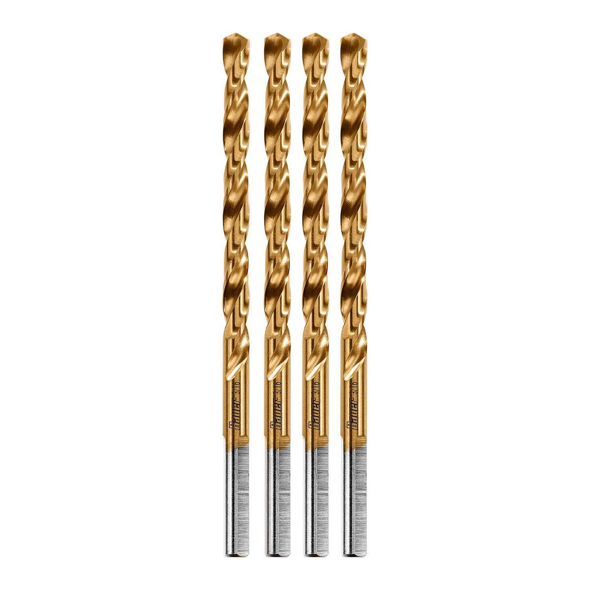 3/16 in. Titanium Drill Bit Set, 4 Piece I480