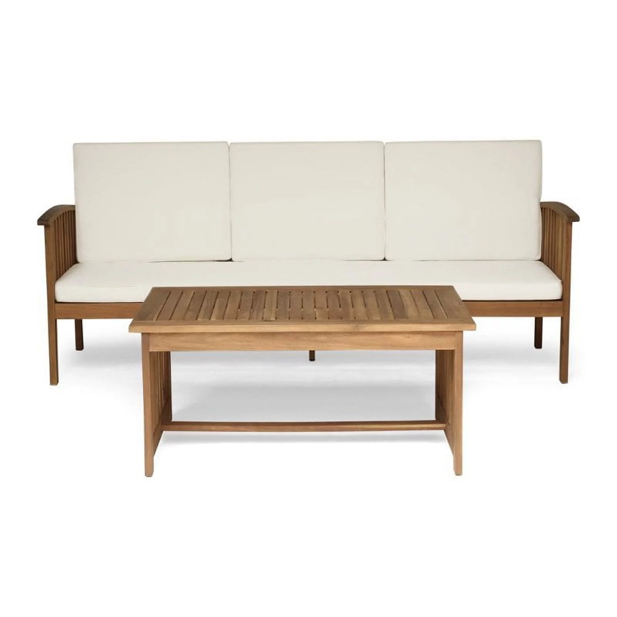 2 Piece Outdoor Acacia Wood Sofa Set B9040