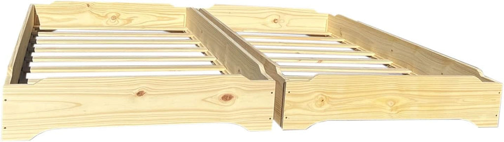 Twin over Twin Stackable Wooden Bed Frame Set of Two C57320