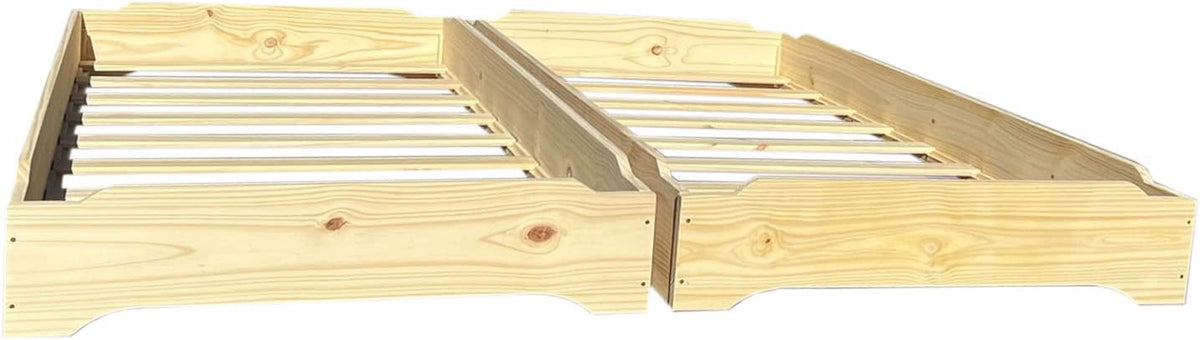 Twin over Twin Stackable Wooden Bed Frame Set of Two C57320