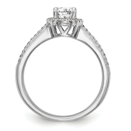 14K White Gold Oval Halo Engagement Ring S498742