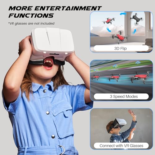 Mini Drone with Camera 720P HD FPV, Foldable RC Quadcopter with 2 Batteries Y724324