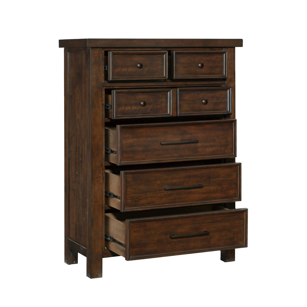Brown Mango Veneer Wood Chest of Drawers P821