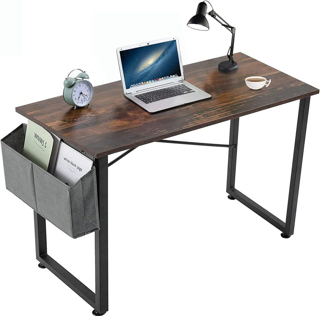Brown 32inch Computer Desk with Storage Bag Q35353