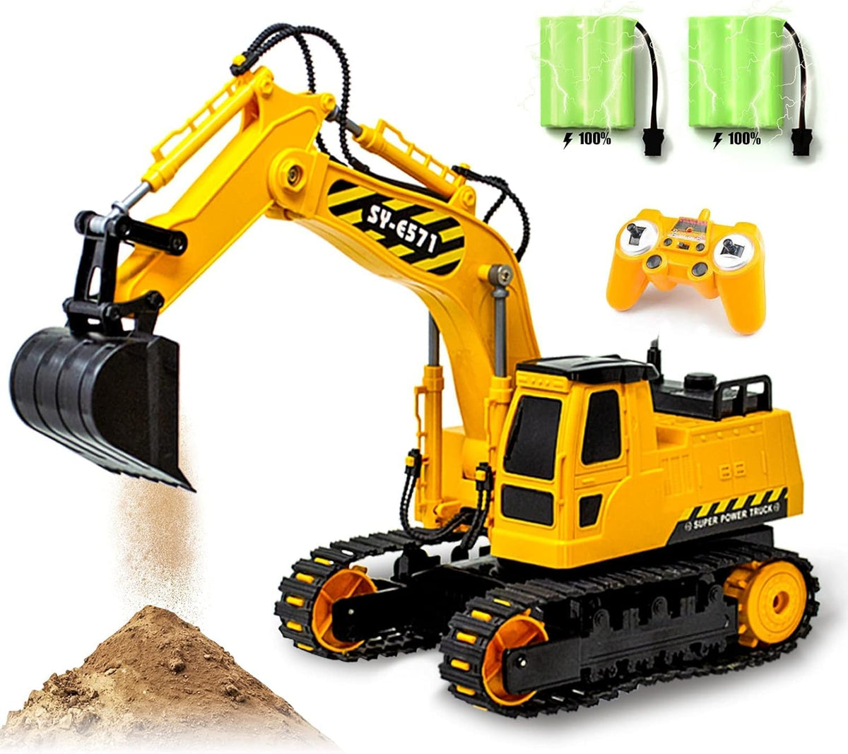 RC Excavator and Building Plane T239