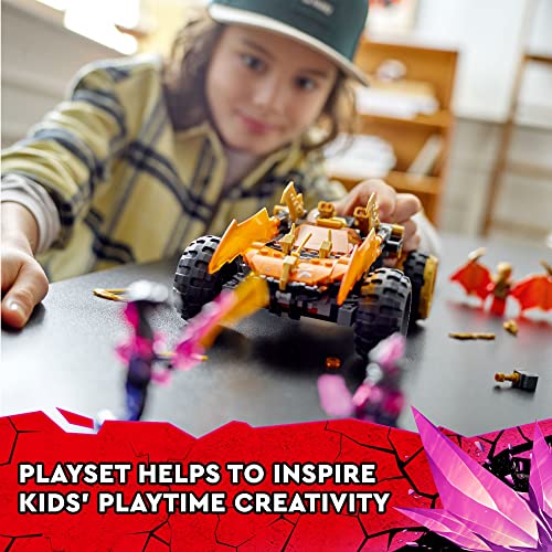Cole’s Dragon Cruiser Car Toy with Golden Kai, Cole and Snake Warrior Minifigures M3481