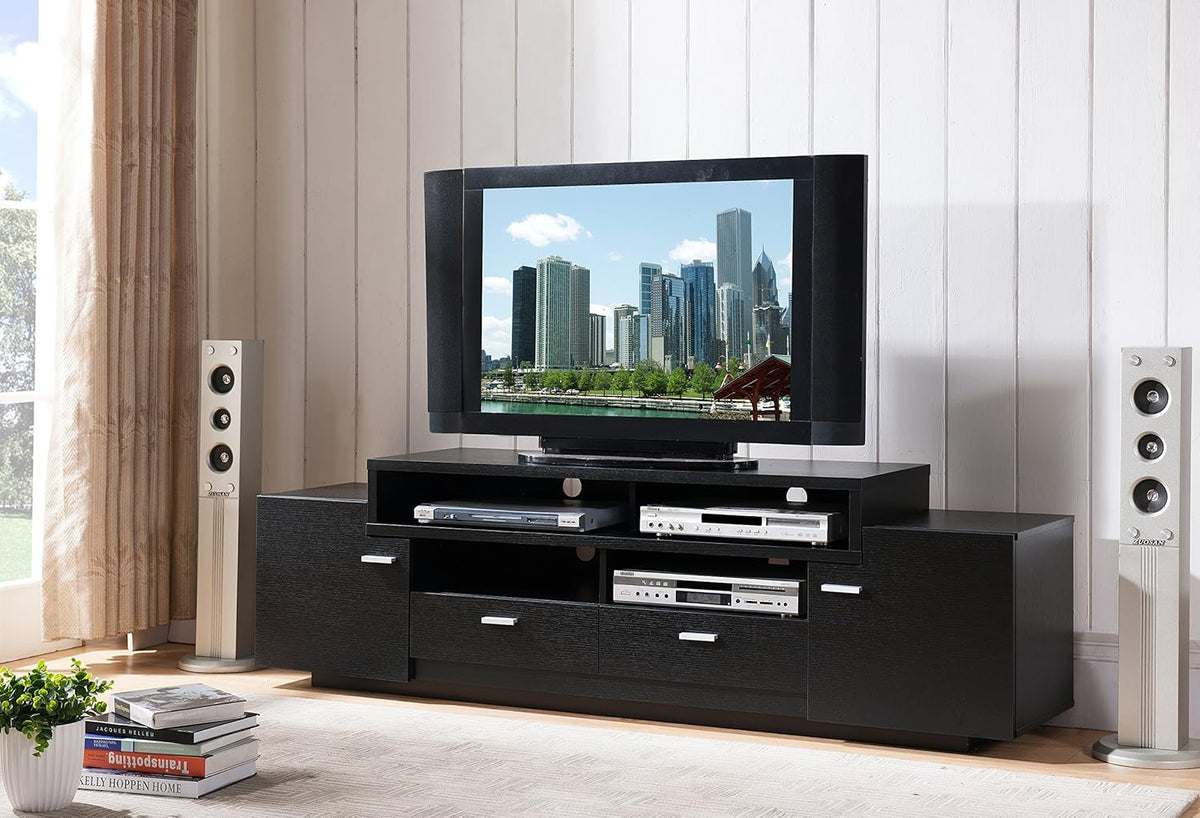 Black Multi-Shelves TV Stand N5770