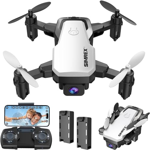 Mini Drone with Camera 720P HD FPV, Foldable RC Quadcopter with 2 Batteries Y724324