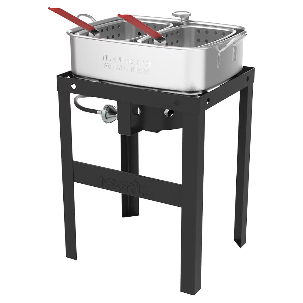 18 Qt Aluminum Fish Fryer with Double Basket U99783
