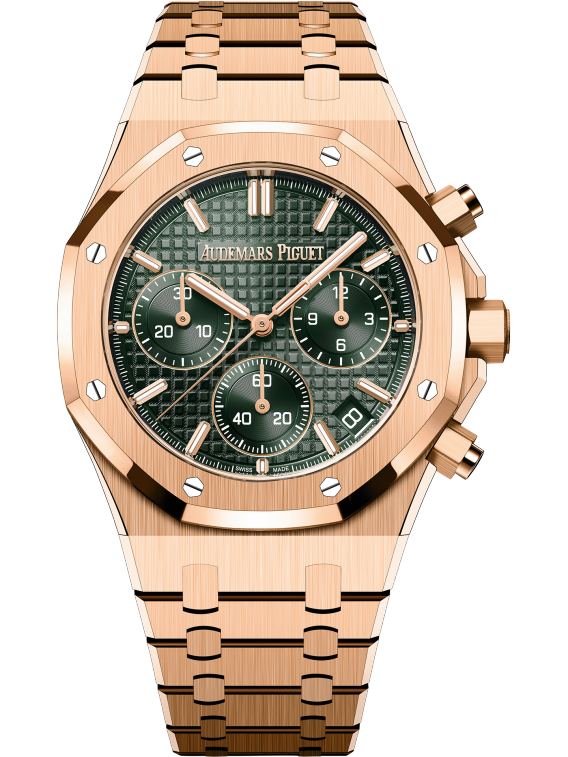 Pink Gold Khaki Green Dial Chronograph 41mm S189556
