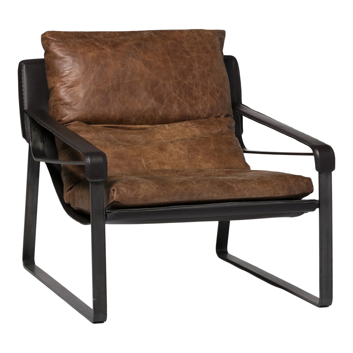 Brown Leather Club Chair W69757