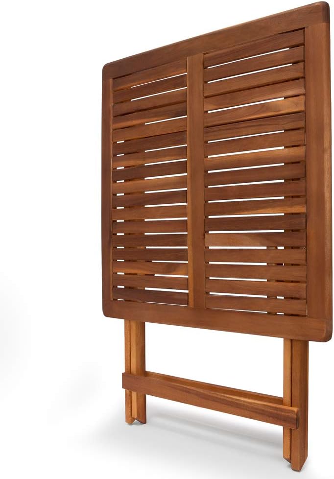 27x27 Inch Acacia Wood Folding Side Table Z2275