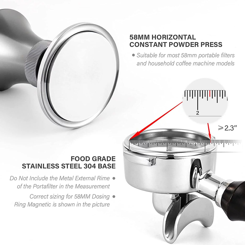 58mm Stainless Steel Flat Base Coffee Tamper E64660