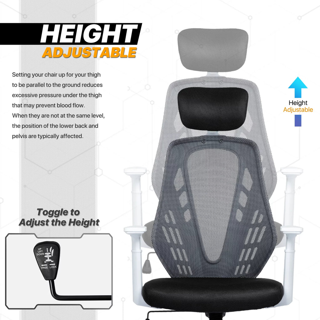 Black Mesh High Back Task Chair with Headrest K625581