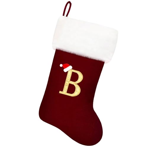 20 Inches Red Velvet Christmas Stockings N6734