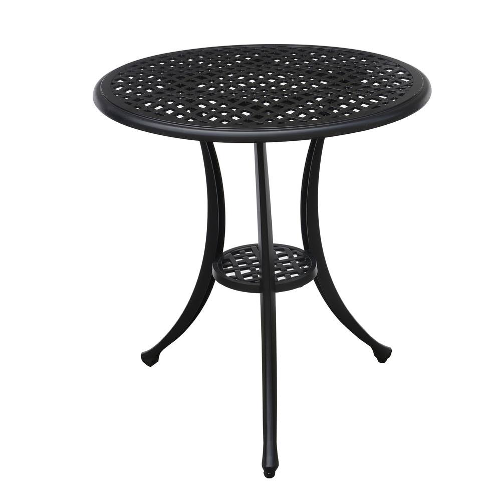 Black 3-Piece Aluminum Bistro Table Set A820650