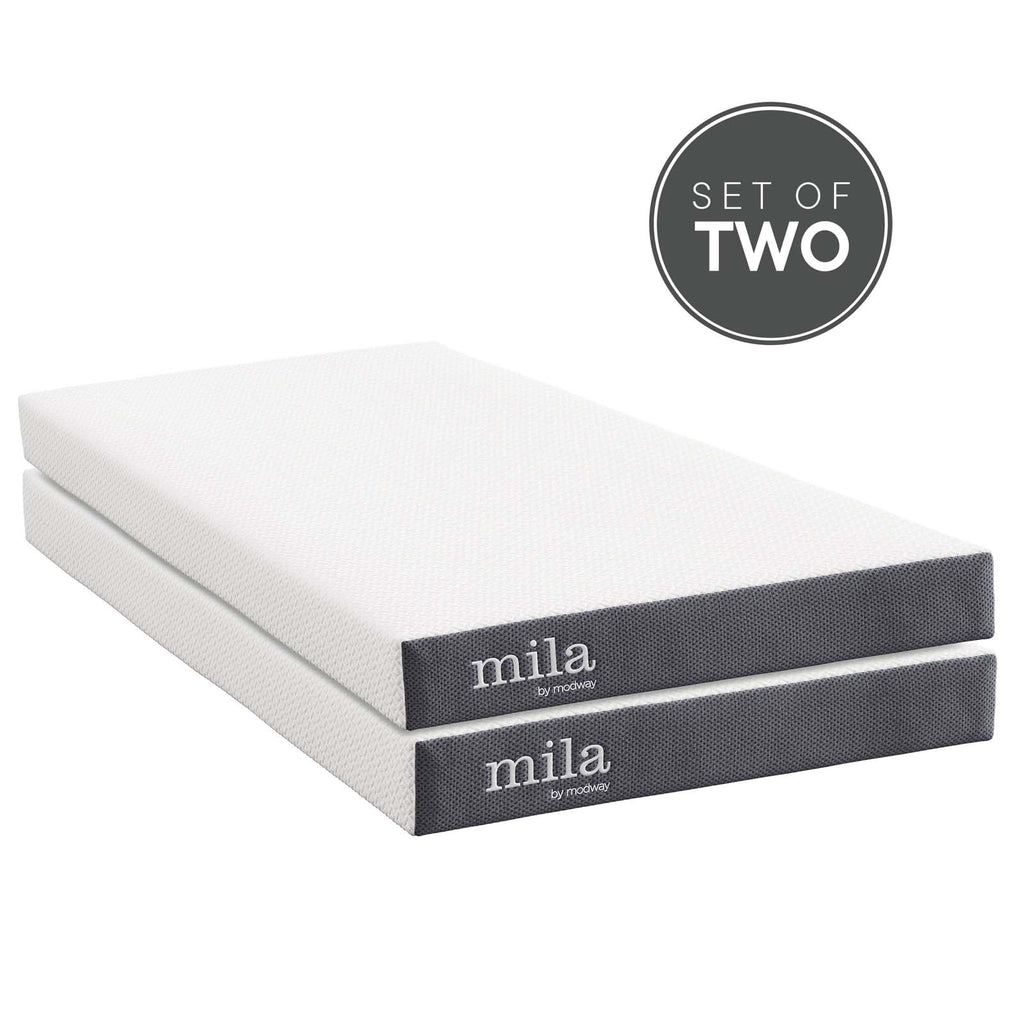 Twin Foam Mattress Set of 2 Q154469