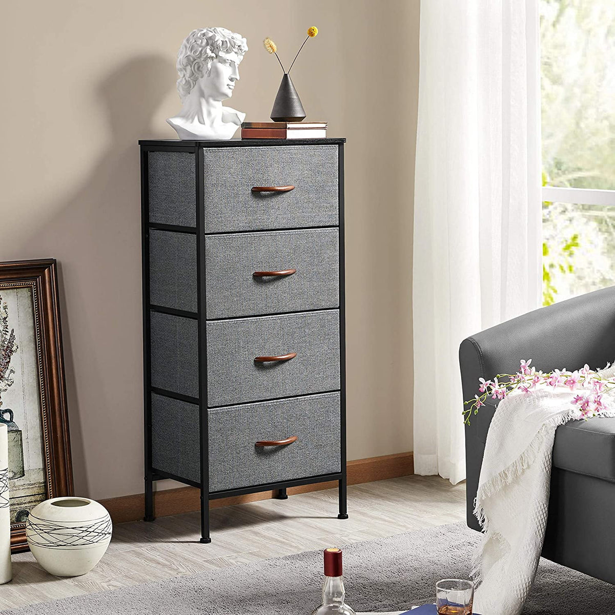 4 Drawer Fabric Storage Tower Organizer Y35605