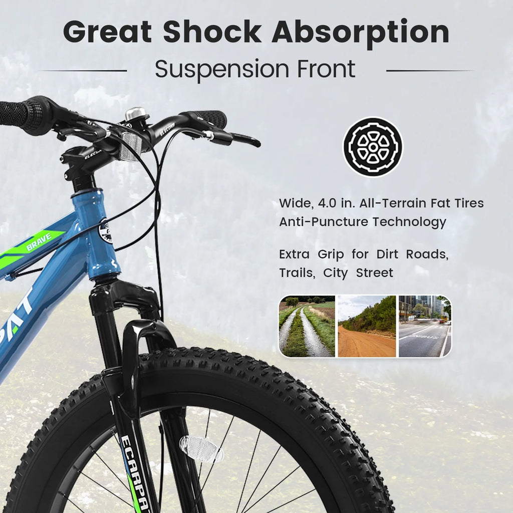 24 Inch 7 Speeds Fat Tire Mountain Bike U994