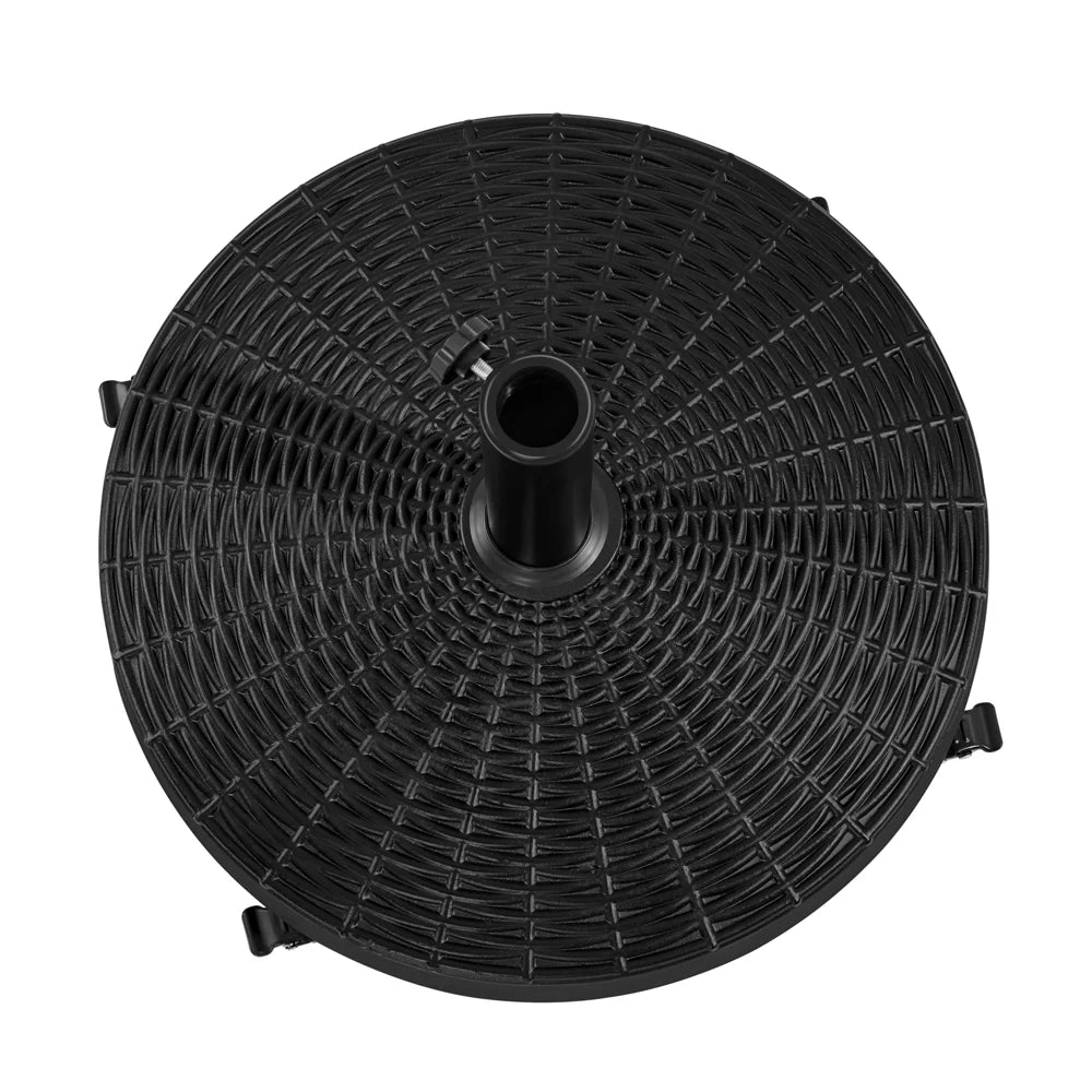 Black Umbrella Base Stand with Wheels Q428897