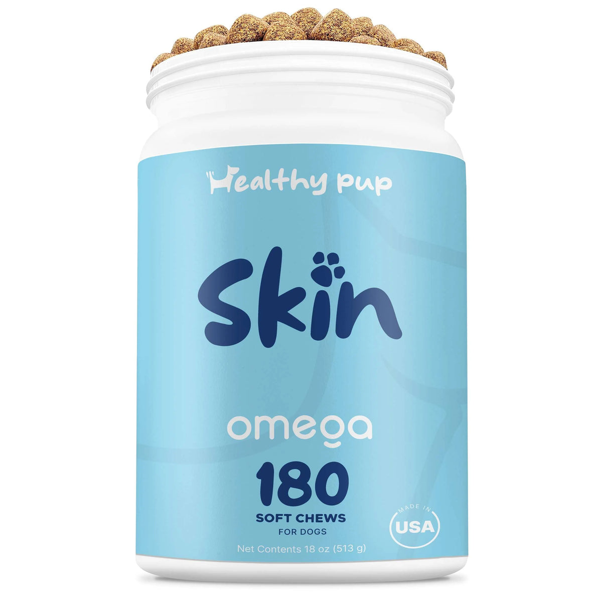 Dog Fish Oil Supplements 180 Chew Treats Omega 3 Salmon Oil J3582