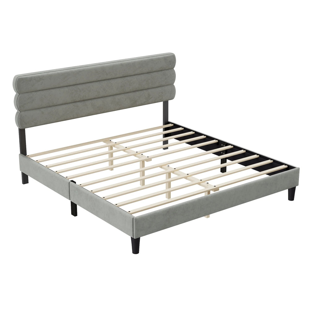 King Size Bed Frame Light Gray Z4239