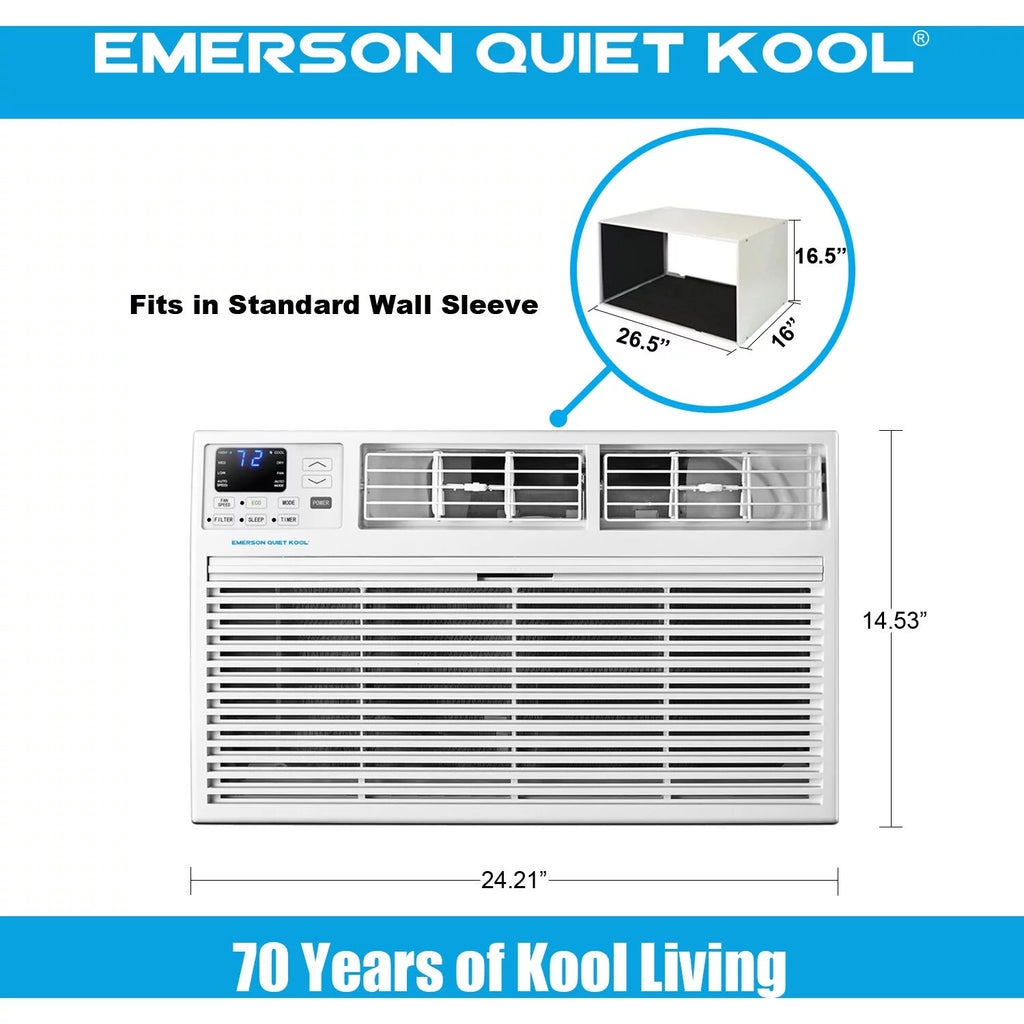 12,000 BTU 115-Volt Through-the-Wall Air Conditioner with Remote, White F292032