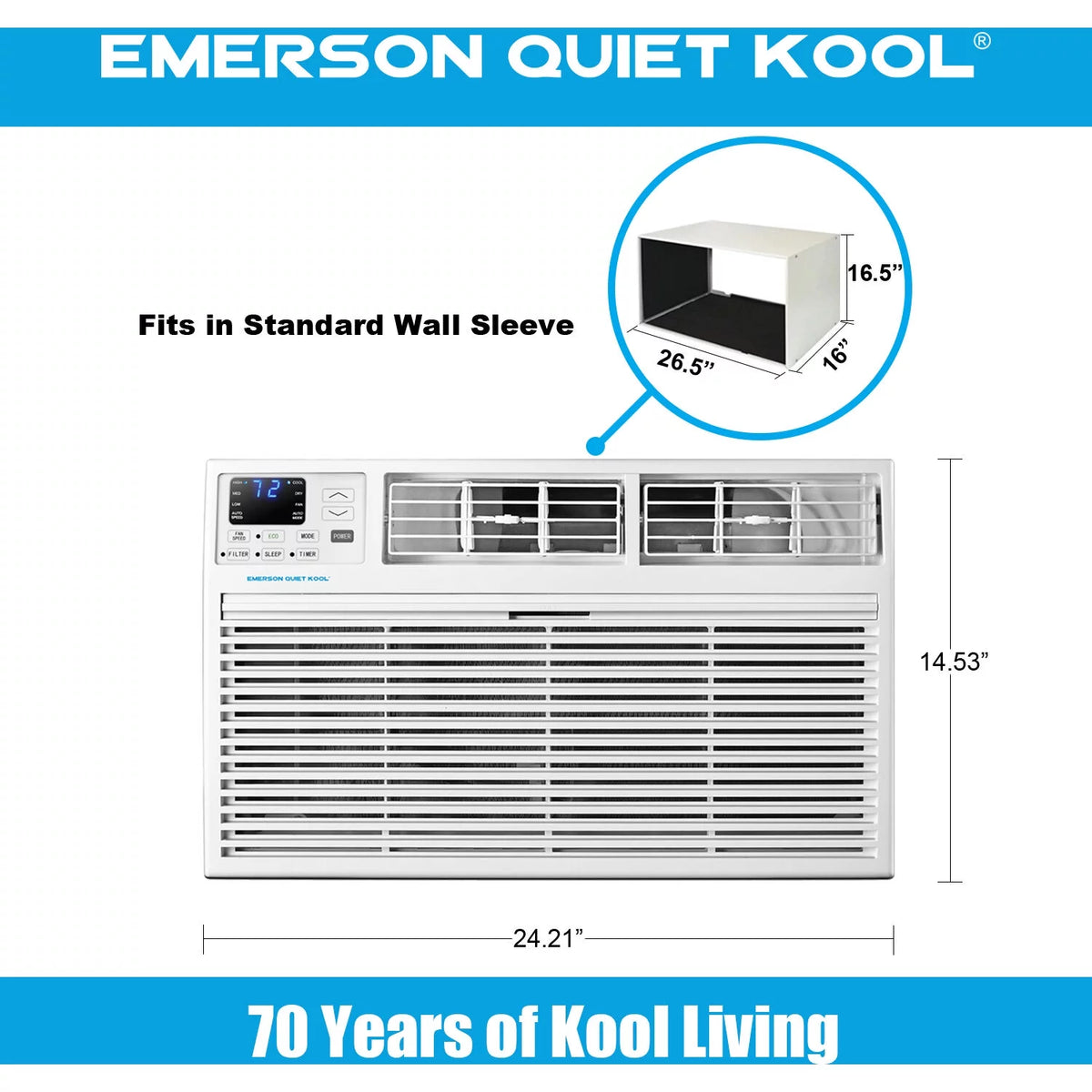 12,000 BTU 115-Volt Through-the-Wall Air Conditioner with Remote, White F292032