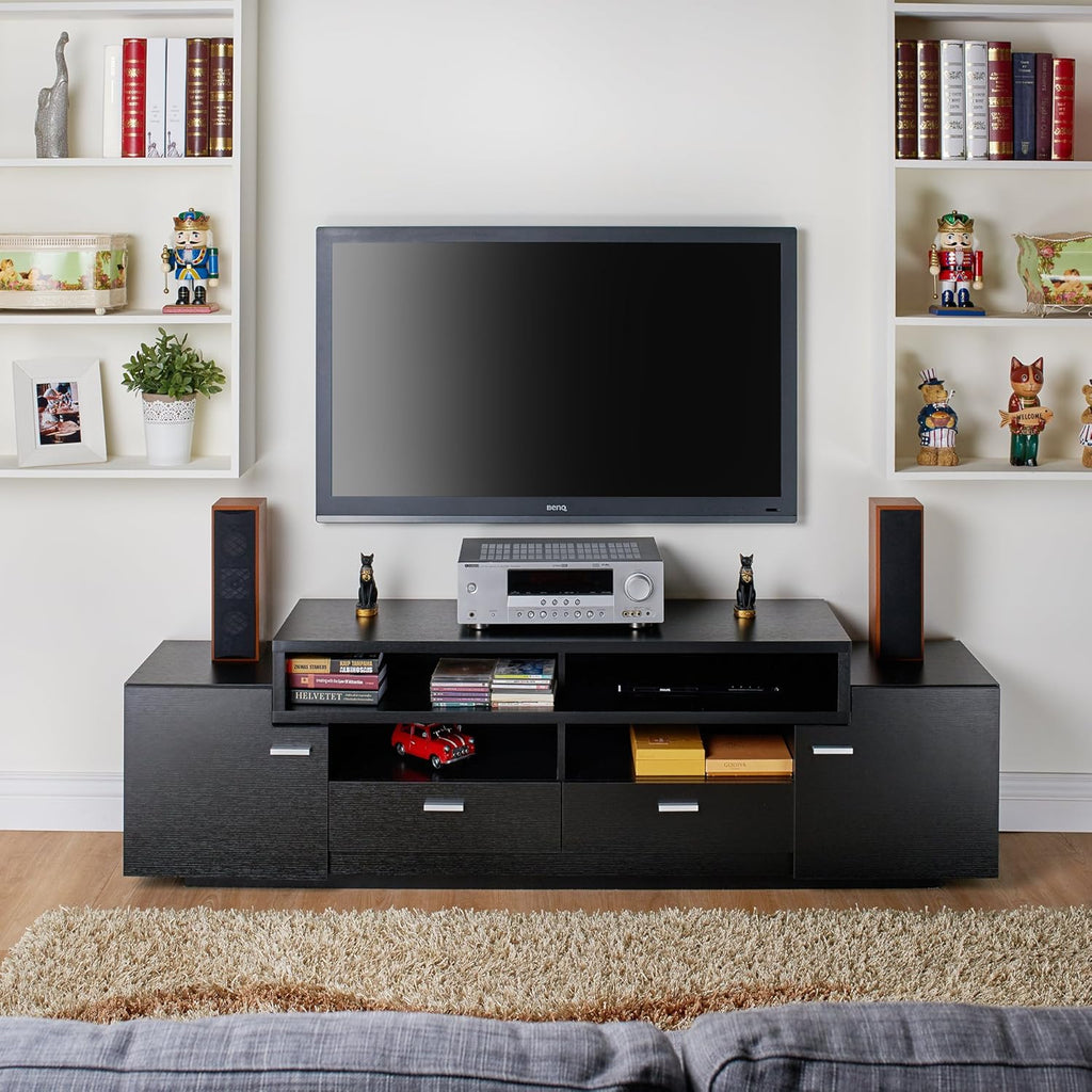 Black Multi-Shelves TV Stand N5770