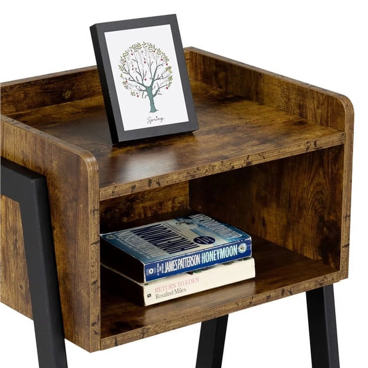 Set of 2 Nightstands with Iron Legs D166