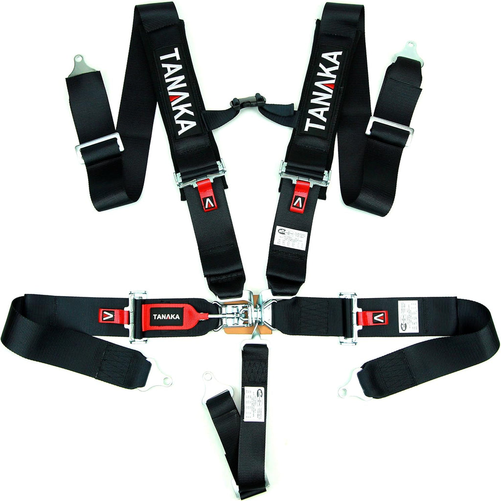 Black 5-Point Safety Harness Set with Shoulder Pads, Pack of 2 V3928