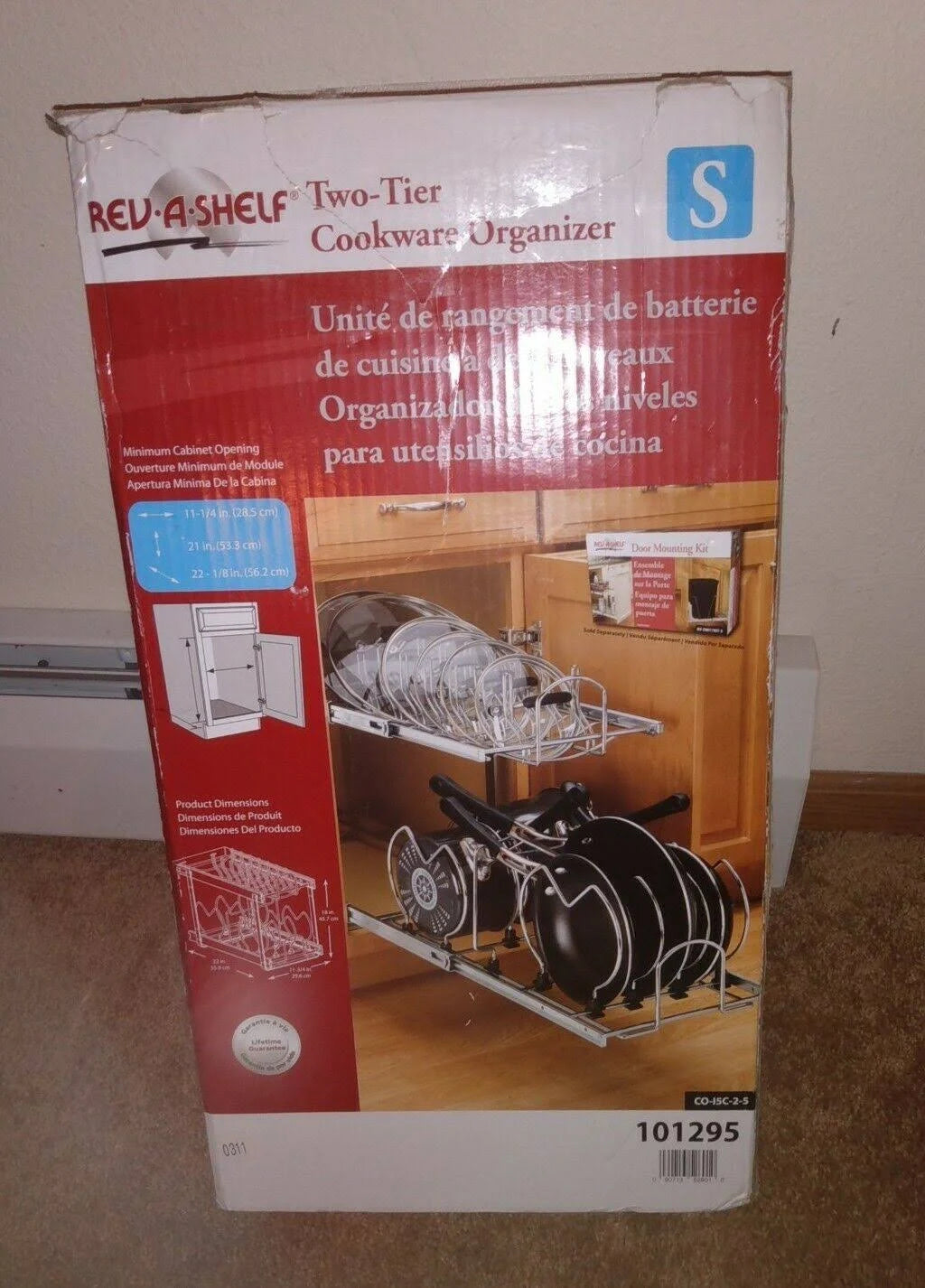 2-Tier Metal Pull Out Cabinet Basket Z3432