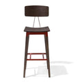 Ash/Brick Red 30x22 Bar Stool B7481
