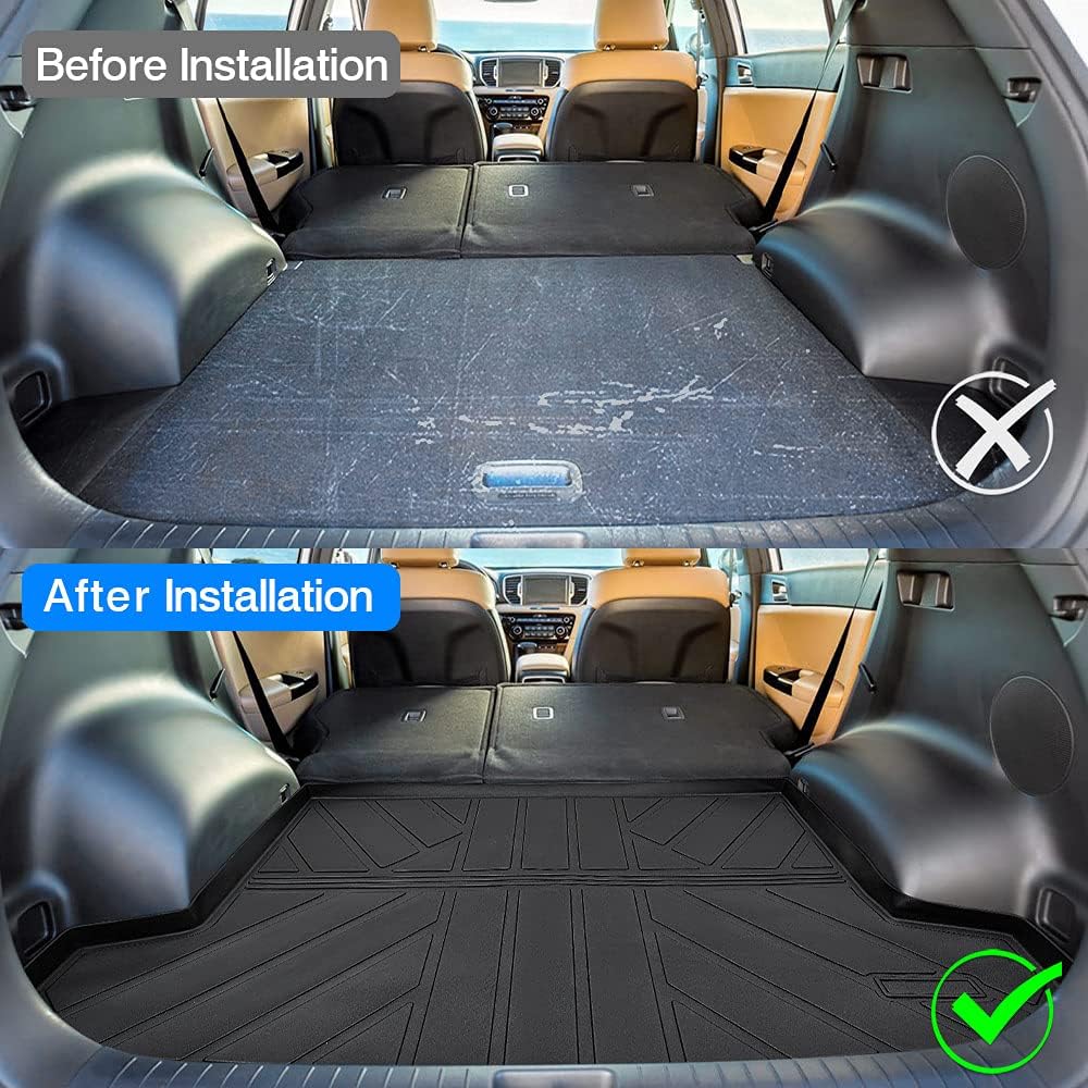 Car Cargo Mat for Kia Sportage 2017 2022 All Weather Custom Fit TPO Cargo Liner M589363