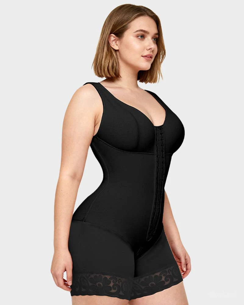 Plus Size Tummy Control Shapewear Bodysuit With Bra G22317