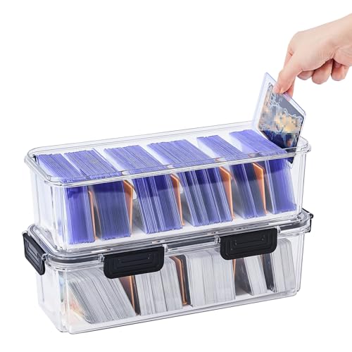 2 Pack Trading Card Storage Box with 5 Dividers W7653