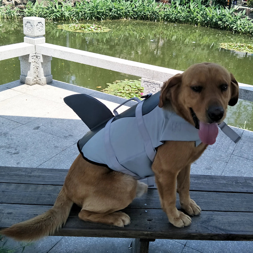 Dog Pet Shark Swimsuit Vest Safety Wear Y23088