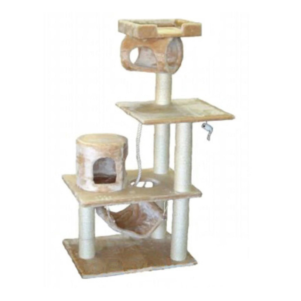 Beige Cat Tree Condo Furniture V4644