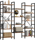 5 Tiers Triple Wide Industrial Bookshelf X916891