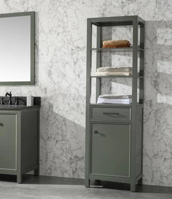21x22 Pewter Green Linen Cabinet W5638