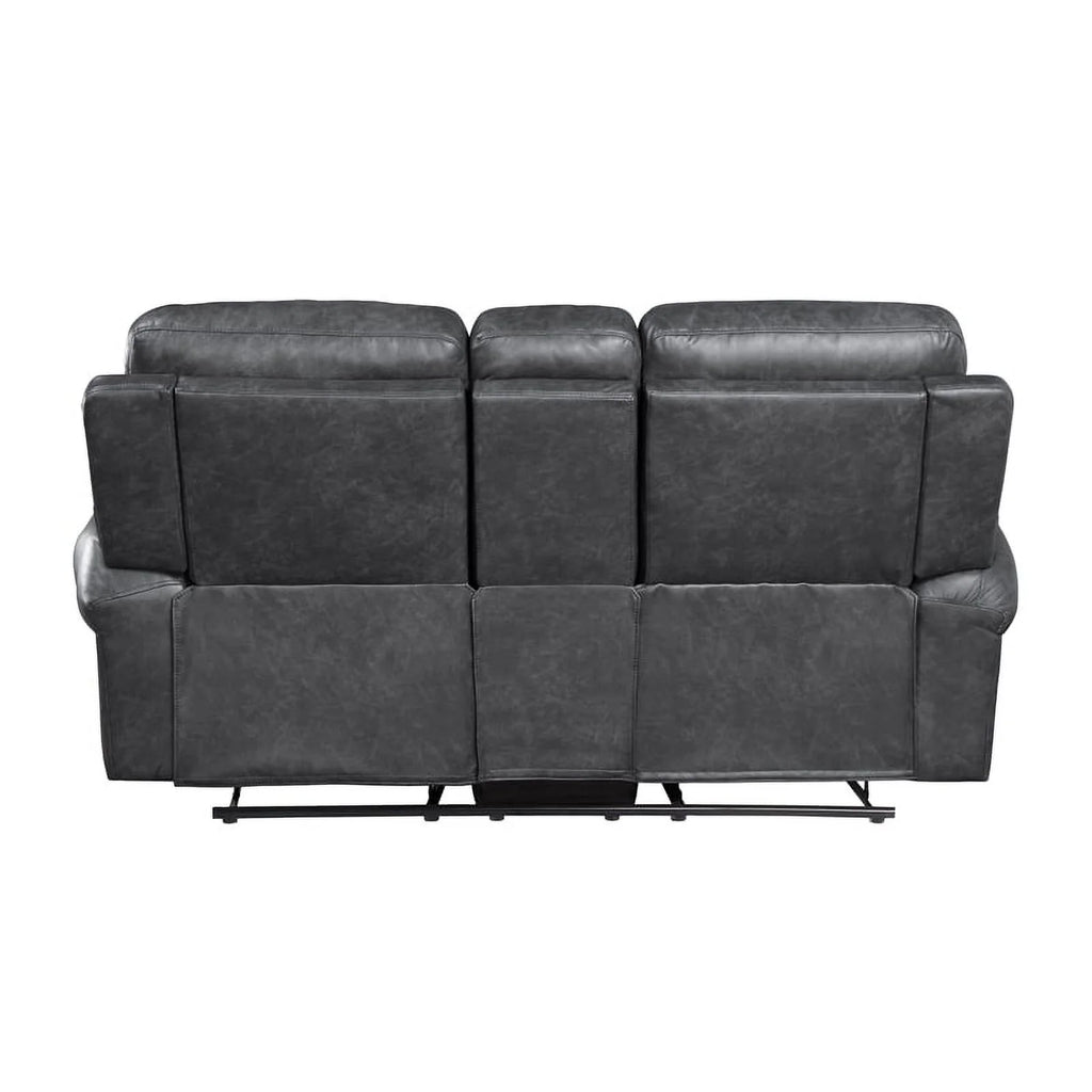 Gray Faux Leather 2-Piece Reclining Sofa Set K840
