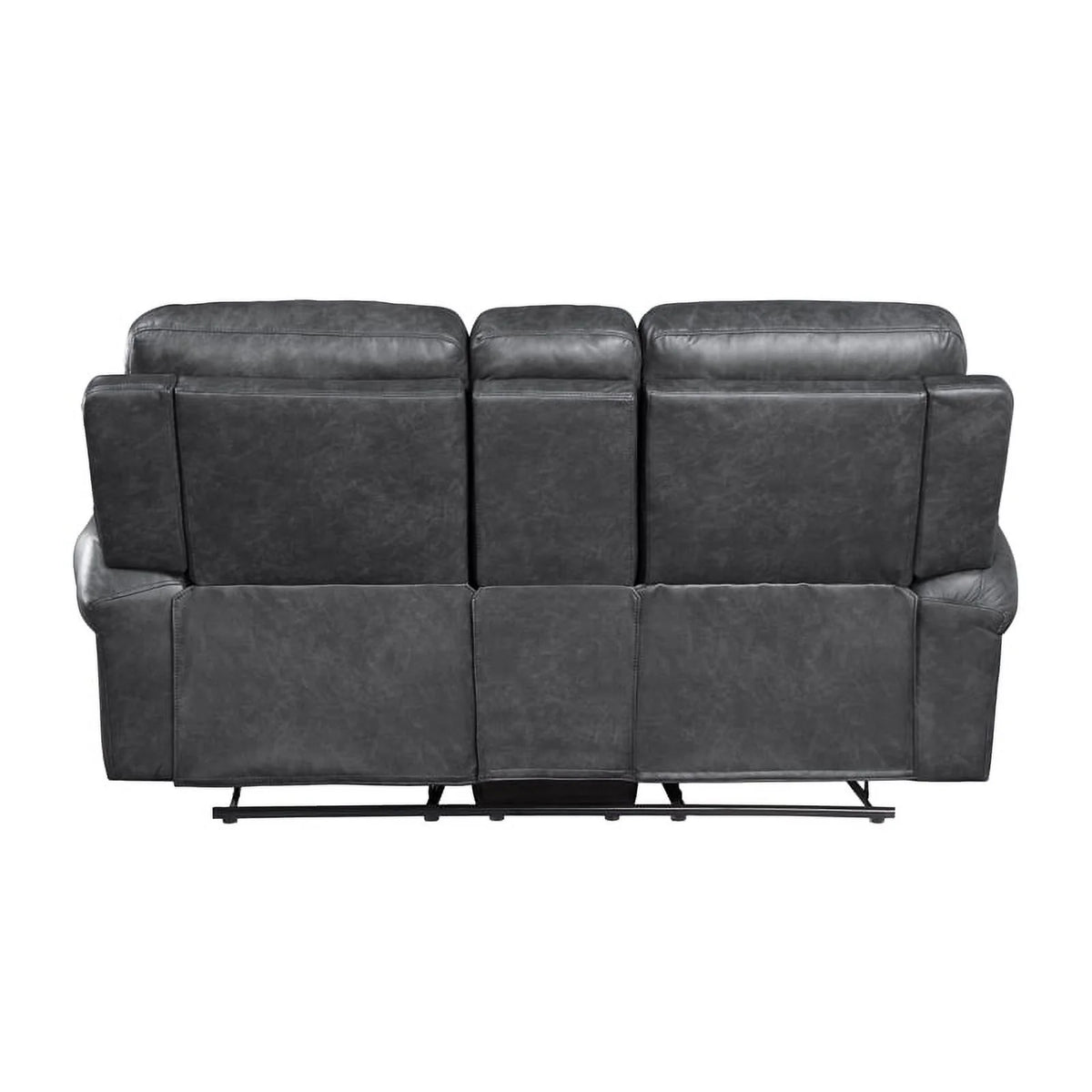 Gray Faux Leather 2-Piece Reclining Sofa Set K840