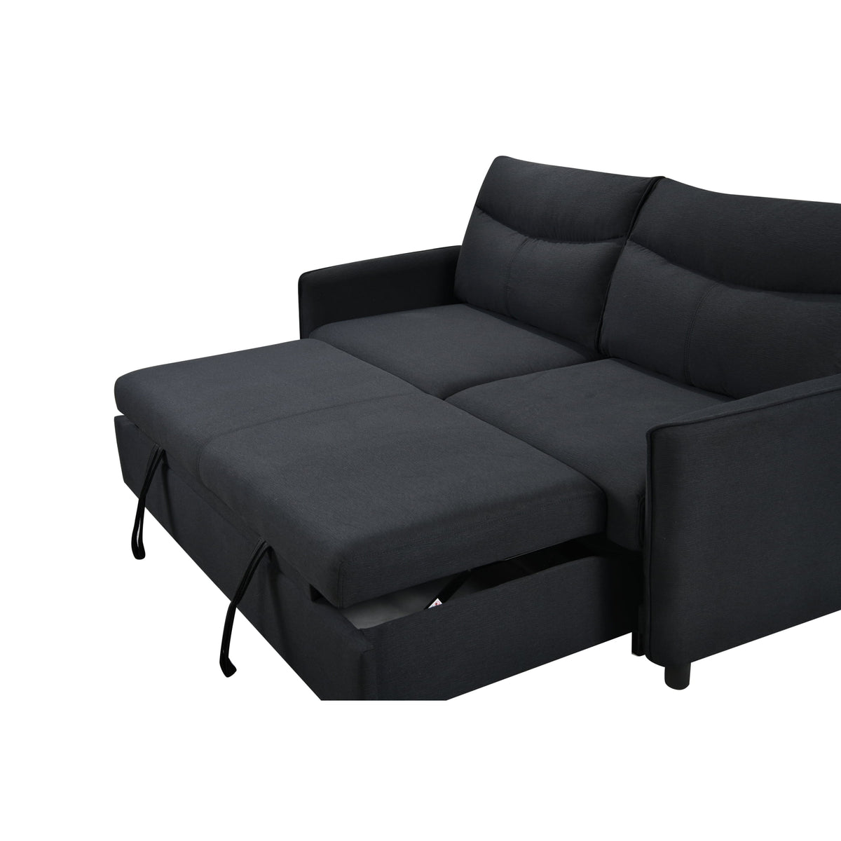 Black Convertible Sleeper Sofa Bed K52589