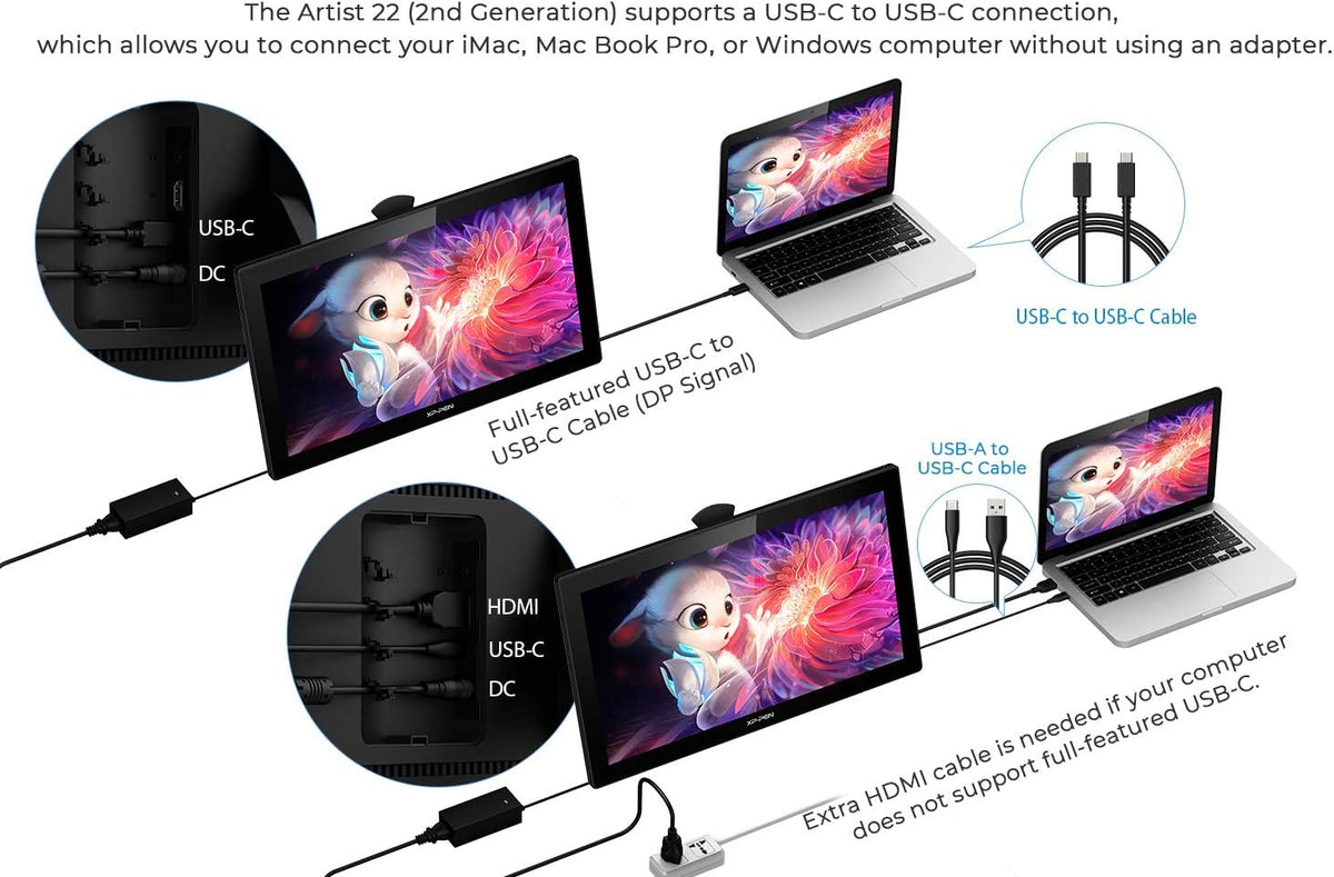 21.5in Drawing Monitor with Screen Digital Graphics Tablet W130