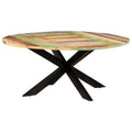 Round Solid Reclaimed Wood Dining Table J9477
