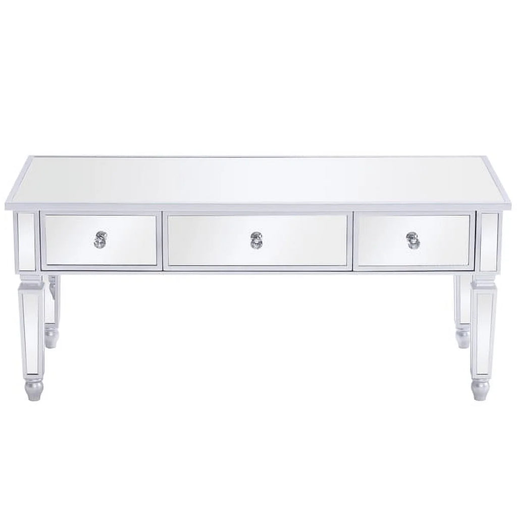 Mirrored Coffee Table with 3 Drawers L31975